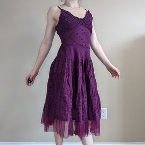 2 / 40$'Connected Apparel' Purple Spaghetti Strap Flare dress